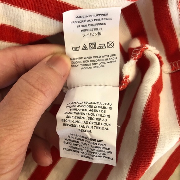 J.Crew Ruffle Sleeve T-shirt in Red & White Stripe - Picture 10 of 11